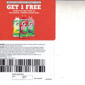 Gatorade Lower Sugar B1G1Free 1/2/27 $4 value