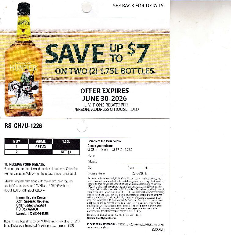 Canadian Hunter pm 7/30/26 Laredo TX $7