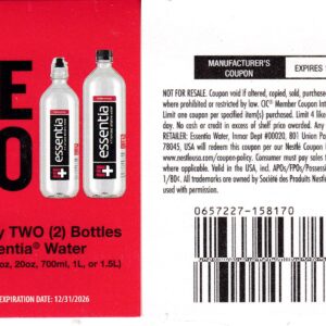 Essential Water singles (2) 12/31/26