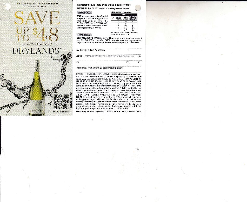 Dryland's CA + pm 6/14/26 Laredo TX $48