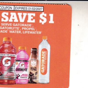 Propel Gatorade Life Water Muscle Milk any (2) 1/2/27