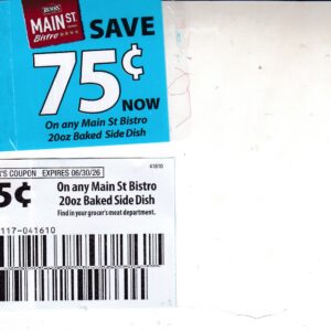 Main Street Bistro Mashed Potatoes or Mac & Cheese (1) 6/30/26