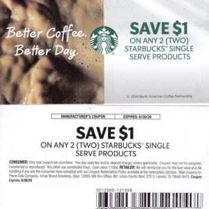 Starbucks Singles (2) 6/30/26