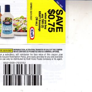 Kraft Salad Dressing 16 oz (1) 3/31/27