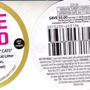 Tidy Cat Performance Clumping 20 lb Litter (1) 4/17/27