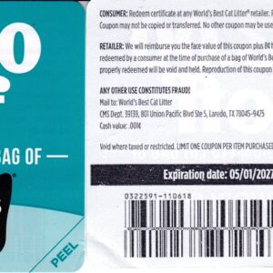 World's Best Cat Litter 15lb (1) 5/1/27