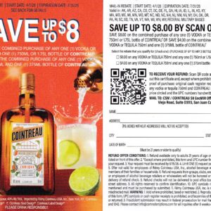 Coinreau CA + more crt 4/1-7/31/26 rec by 8/15/26 SJC $8