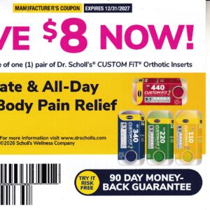 Dr Scholls Orthotics Inserts (1) 12/31/27