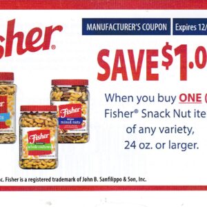 Fisher Nuts 24 oz & up (1) 12/31/26