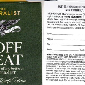 Federalist + Meat pm 9/14/26 Cinn NJ $3