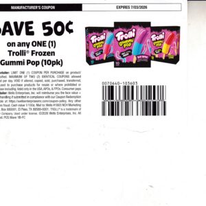 Trolli Gummi Pops 10 pk (1) 7/3/26