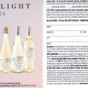 New Text/Scan – Liquid Light CA + do by 7/31/26 $24 GR MN Mail or Scan