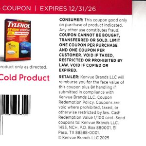 Tylenol Cold any (1) 12/31/26