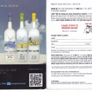 New Infamous Goose Vodka (1) rec by 9/15/26 GR MN $7