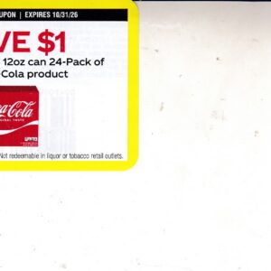 Coke 24 Pk any (1) 10/31/26