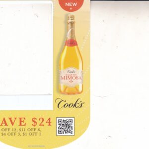 New Text/Scan Cook's Champagne (12) 12/31/26 $24