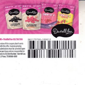Darrell Lea Licorice any (1) 12/31/26