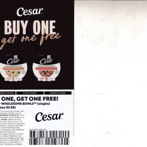 Cesar Dog Food single (1) 10/1/26 B1G1Free