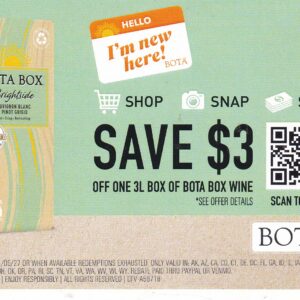 New Text/Scan – Bota Box wine (1) CA + more upload by 1/5/27 $3 PayPal