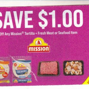 Mission Tortilla’s (1) + Meat or Seafood (1) 12/31/26 (pink sticker)