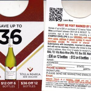 New Villa Maria pm 7/31/27 3 per HH Walnut Creek CA $36