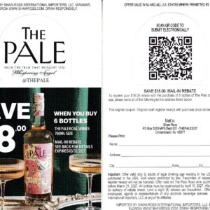 Text/Scan – New The Pale Rose wine pm 4/15/27 8 per HH $18