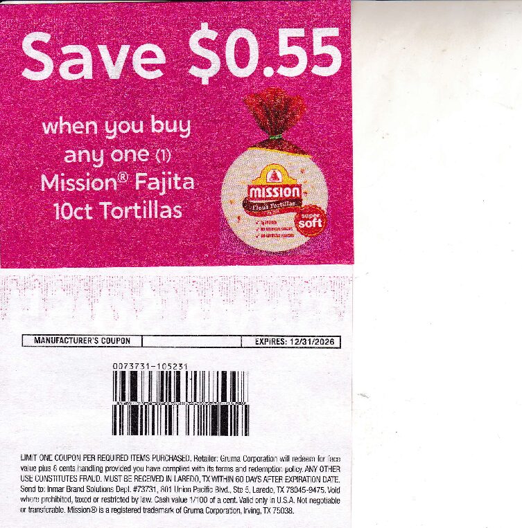 Mission Fajita Tortilla’s (1) 12/31/26
