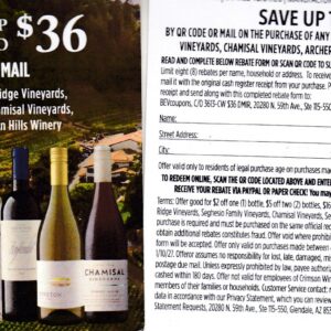 New Pine Ridge Vineyards pm 12/31/26 Glendale AZ $36