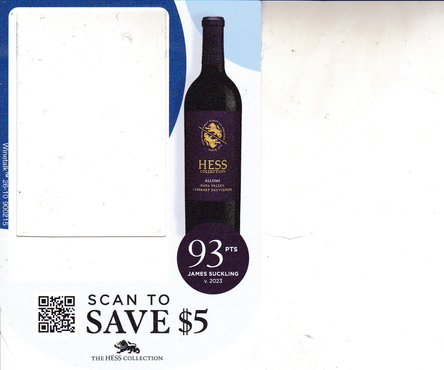 Text/Scan - New Hess wine (1) OH MI WI IL KY do by 1/30/27 $5 PayPal Venmo CK