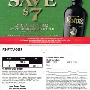 New Ryan’s Irish pm 7/30/27 Laredo TX $7