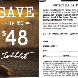 New Ink Blot CA + more rec by 1/15/27 $48 Larado TX