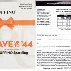 New Ruffino Sparkling CA + pm 1/14/27 Laredo TX $44