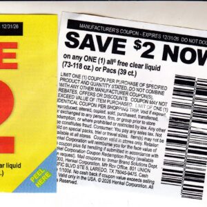 All Free and Clear Laundry Detergent Pacs 39 ct or Liquid 73 oz & up 12/31/26
