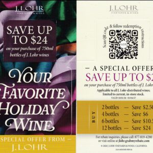 New Text/Scan – J Lohr (12) crt 10/1 - 1/4/27 $24
