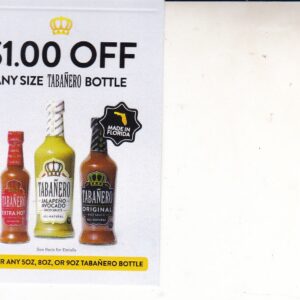 Tabanero Hot Sauce (1) 12/31/26
