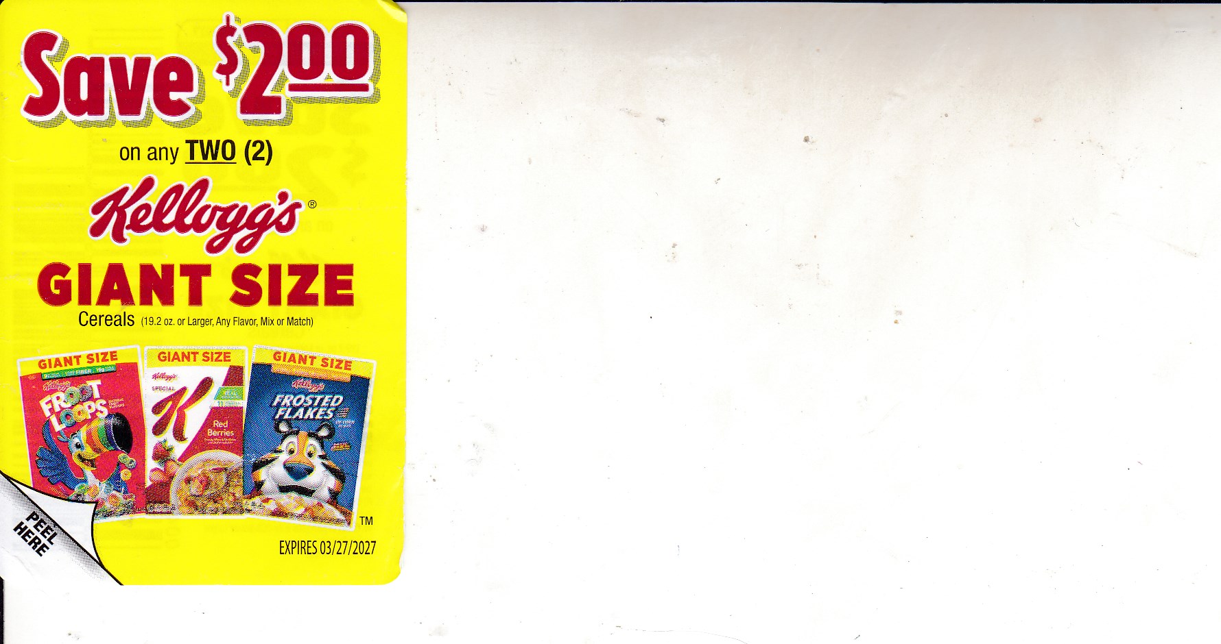 Kellogg’s Giant Cereals (2) 3/27/27